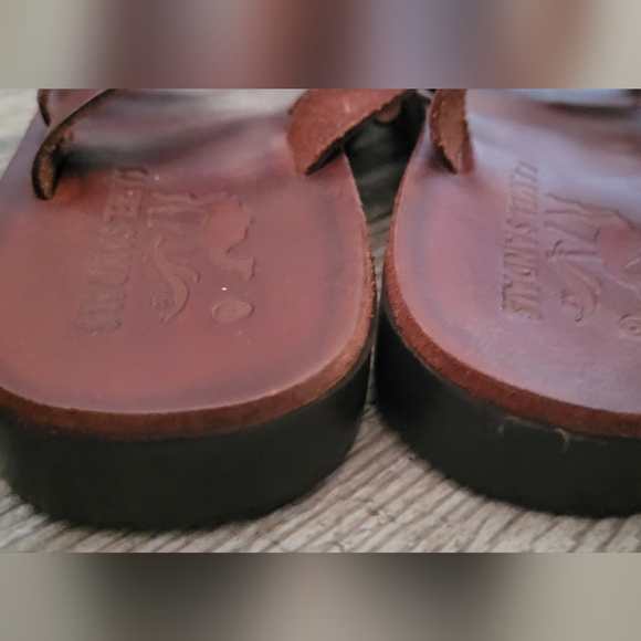 Camel Israel ATARA DAISY Handmade Leather Sandals Strappy Slip On Honey Brown - Picture 5 of 9